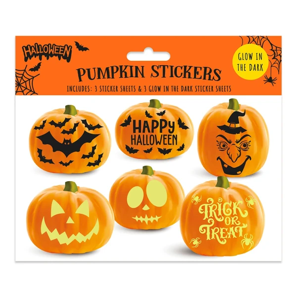 HALLOWEEN STICKERS PUMPKIN 6 pcs