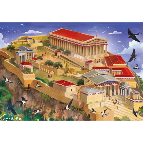 SENIOR PUZZLE CREATORS PUZZLE 2X70 pcs ATHENS ACROPOLIS CARYATIDS 