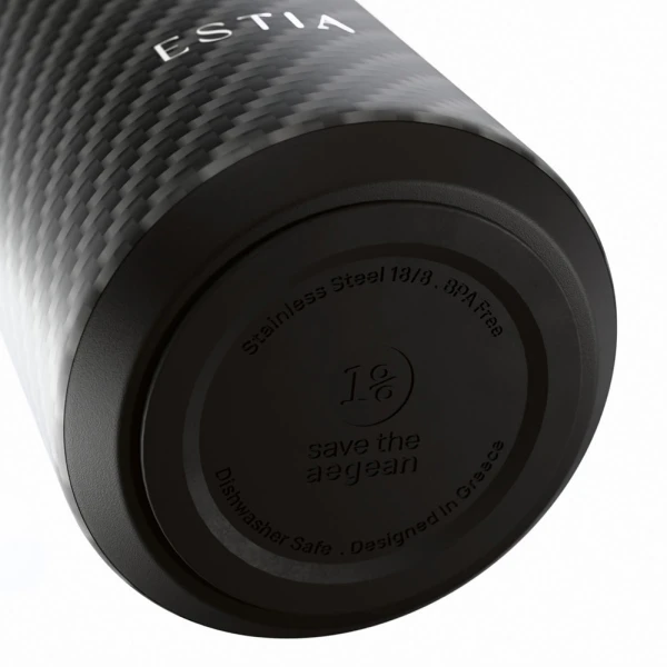 ESTIA HOME ART ΘΕΡΜΟΣ FLOW SAVE THE AEGEAN 500ml CARBON FIBRE