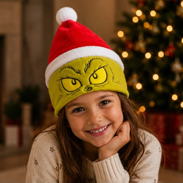 KIDS HAT GRINCH EYES 34X30 cm