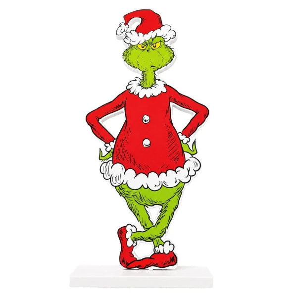 TABLETOP WOODEN DECORATIVE GRUMPY GRINCH 40 cm