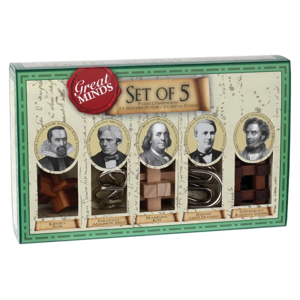 PROFESSOR PUZZLE GREAT MINDS SET OF 5