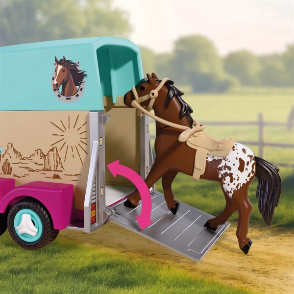 PLAYMOBIL I LOVE HORSES ΟΧΗΜΑ 4Χ4 ΜΕ ΤΡΕΪΛΕΡ ΜΕΤΑΦΟΡΑΣ ΑΛΟΓΟΥ