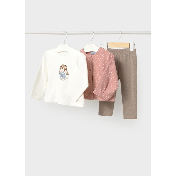 MAYORAL SET LEGGINGS 3 PIECES PASTEL