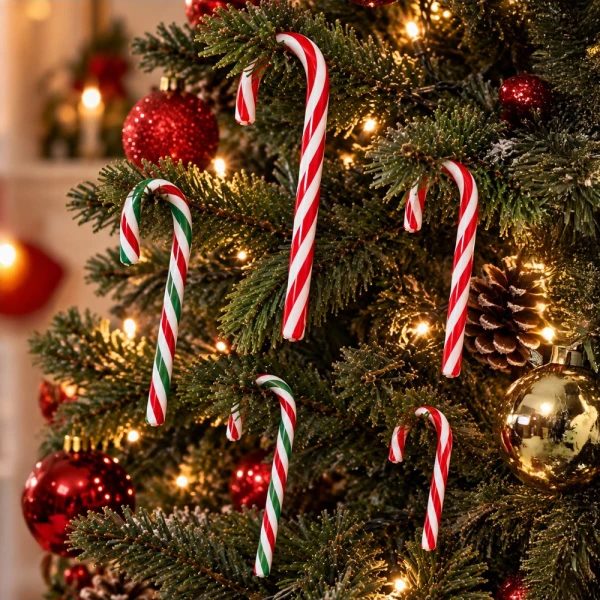 ORNAMENT CANDY CANES SET 6 pcs 3 SIZES