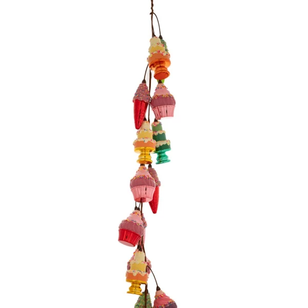 GARLAND WITH MULTI PLASTIC ICE CREAM & CAKE ORNAMENTS 120 CM