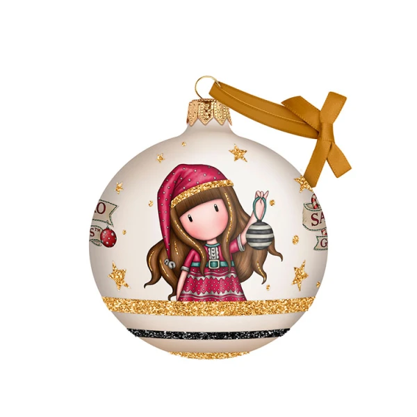 ΧΡΙΣΤΟΥΓΕΝΝΙΑΤΙΚΕΣ ΜΠΑΛΕΣ ΣΕΤ 2 τεμ. 8 εκ. GORJUSS MERRY AND BRIGHT