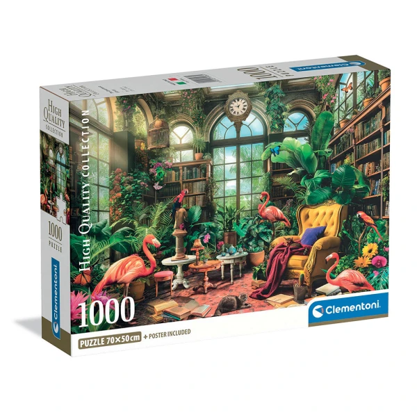 CLEMENTONI PUZZLE H.Q. GARDEN HOUSE LIBRARY 1000 pcs 