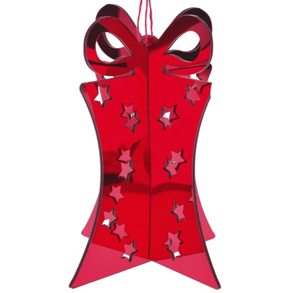 HANGING 3D BURGUNDY DECORATIVE GIFT 25 cm