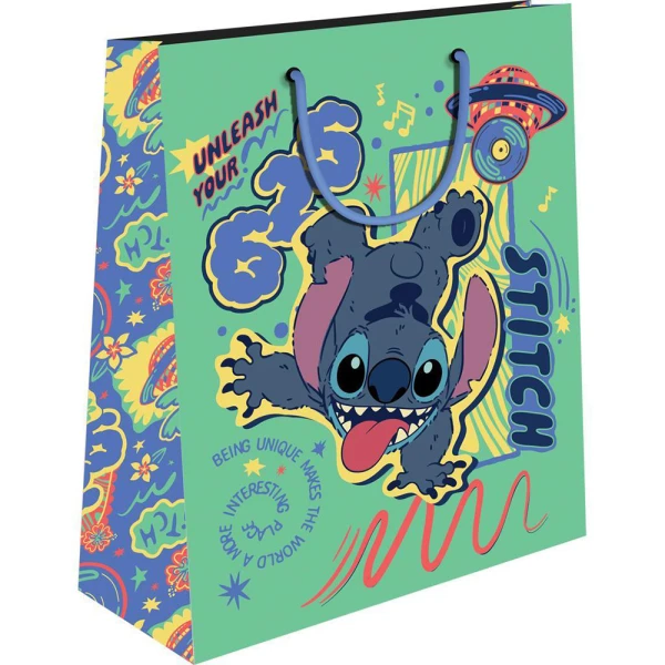 PAPER GIFT BAG 33X12X45 cm STITCH  - 2 DESIGNS