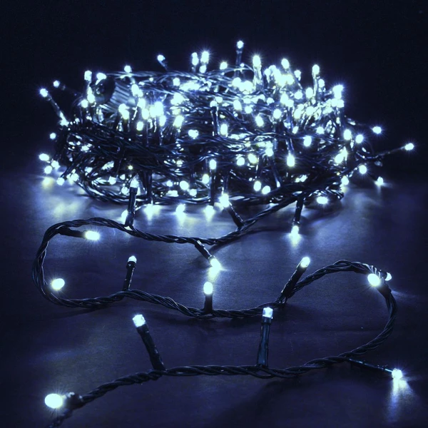 200 LED GREEN ICE WHITE 10 METERS EXPANDING
