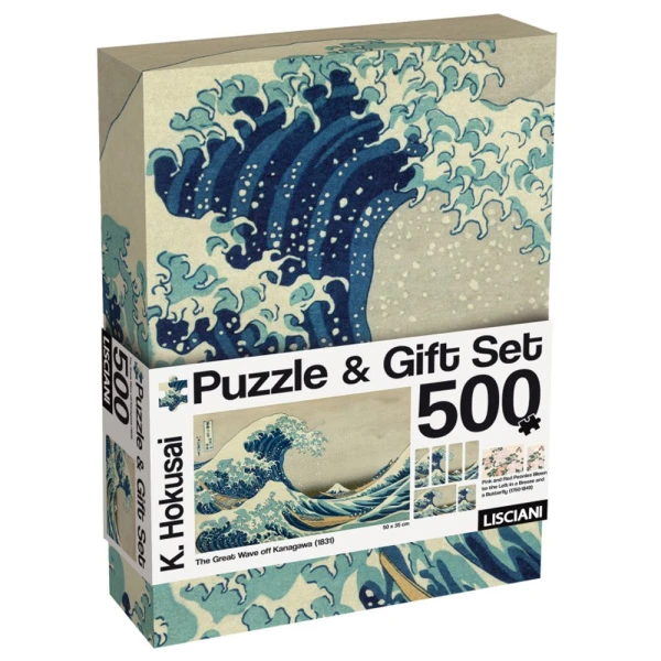 LISCIANI ΠΑΖΛ 500 τεμ. ΚΑΙ ΣΕΛΙΔΟΔΕΙΚΤΕΣ HOKUSAI THE GREAT WAVE