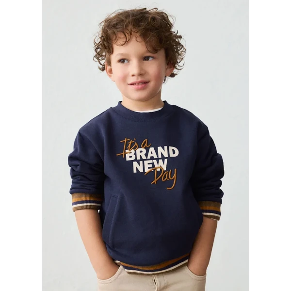 MAYORAL FLEECE EMBROIDERY BLUE DARK
