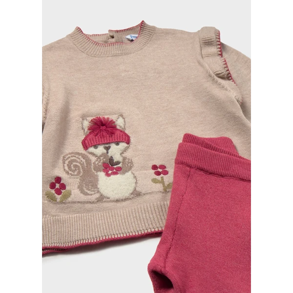 MAYORAL SET PANTS KNITTED PINK