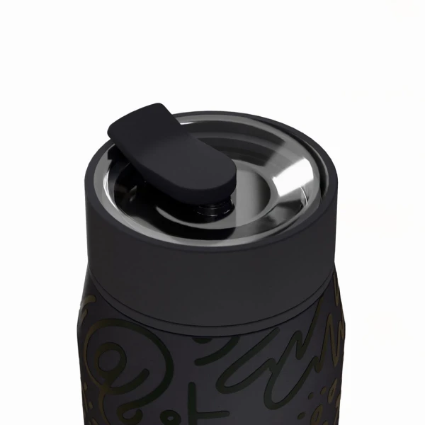 ESTIA HOME ART ΘΕΡΜΟΣ LENS SAVE THE AEGEAN 360ml NOIR ECHO