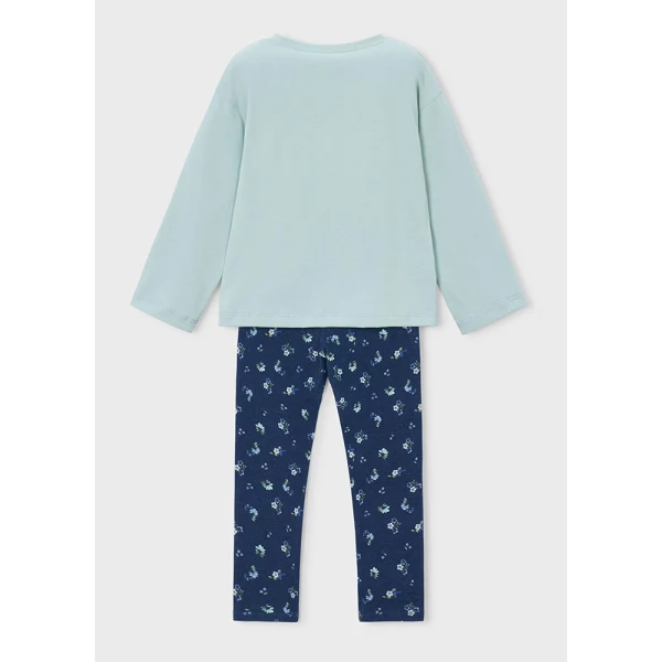 MAYORAL SET LEGGINGS PRINTED NAVY BLUE 