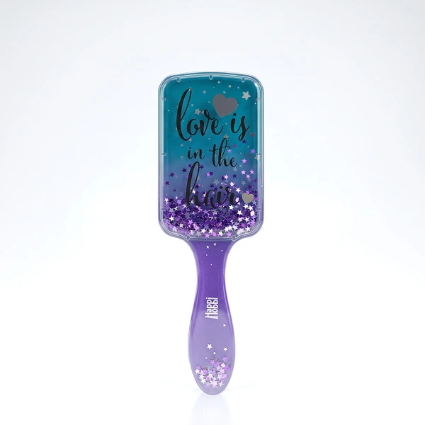 HAPPIHOBBI HAIR BRUSH CONFETTI SPARKLE LOVE - 3 COLOURS