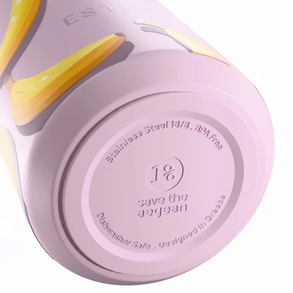 ESTIA HOME ART THERMOS LENS SAVE THE AEGEAN 360ml BANANA MOOD