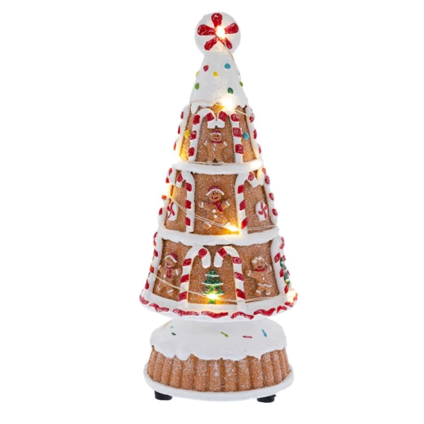 GINGERBREAD ΔΕΝΔΡΟ ΜΕ ΦΩΣ 9Χ9Χ22 ΕΚ ΜΠΑΤΑΡΙΑΣ