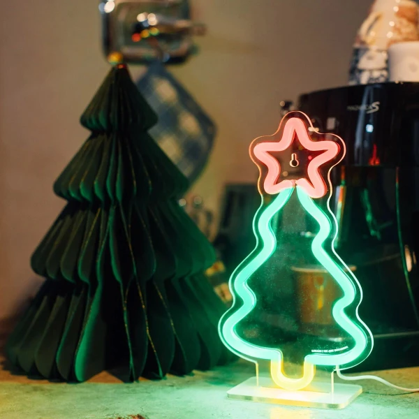 LEGAMI DECORATIVE LIGHT NEON EFFECT LED SIGN - ITS A SIGN - CHRISTMAS TREE
