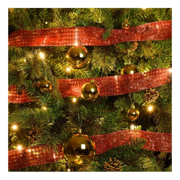 CHRISTMAS BALLS 8m. SET / 6 GOLDEN