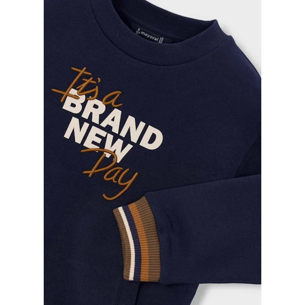 MAYORAL FLEECE EMBROIDERY BLUE DARK