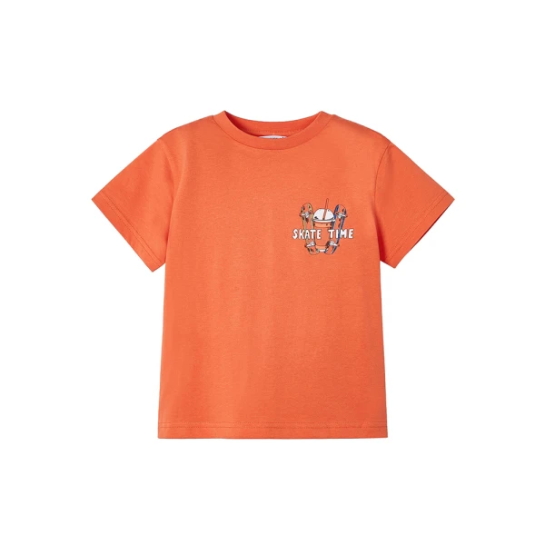 MAYORAL SHORT SLEEVE BLOUSE PRINT BACK ORANGE