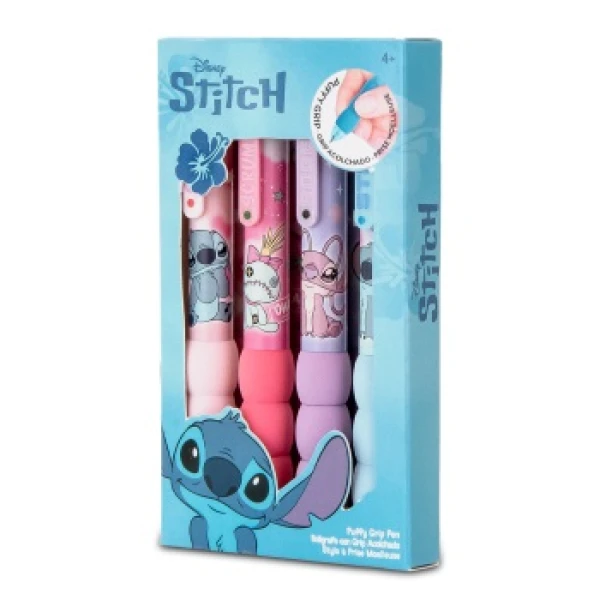 SET OF 4 PUFFY GRIP PENS STITCH