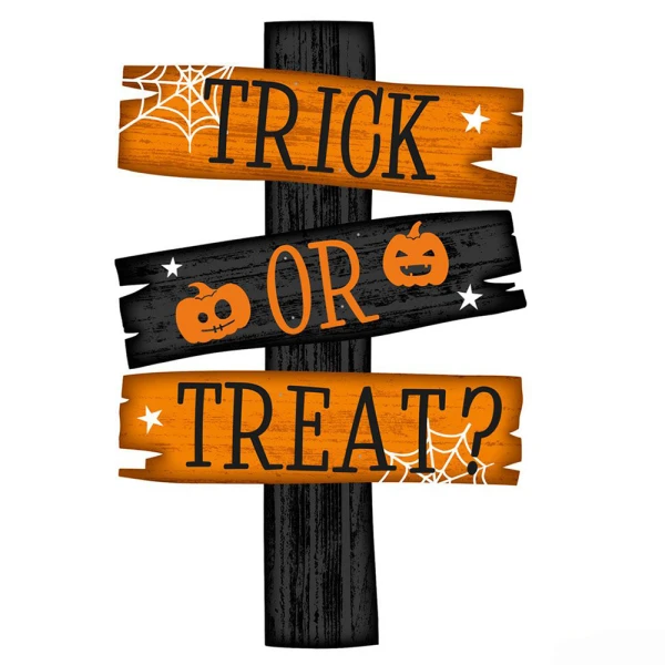 HALLOWEEN SIGN 46X70 cm TRICK OR TREAT