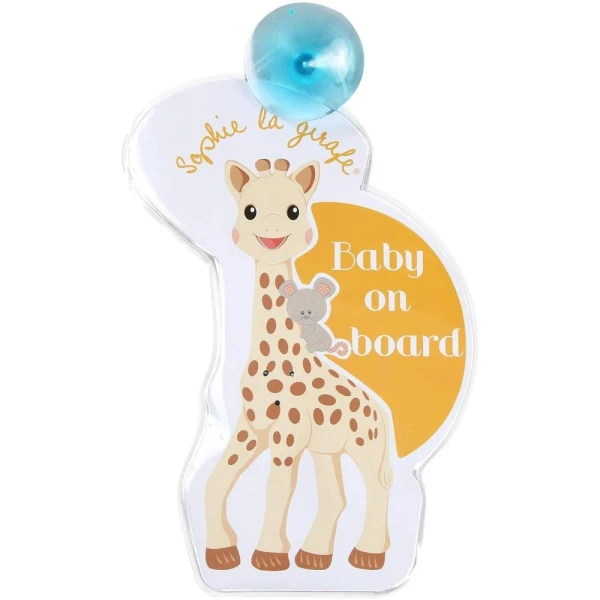 SOPHIE LA GIRAFFE ΣΗΜΑ ΑΥΤΟΚΙΝΗΤΟΥ FLASH BABY ON BOARD