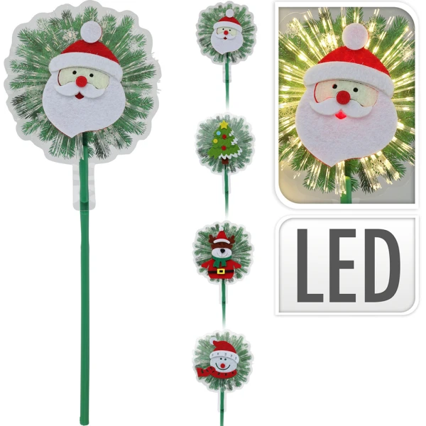 CHRISTMAS STICK WITH LED - 4 DESIGNS