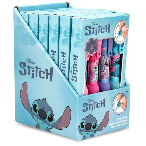 SET OF 4 PUFFY GRIP PENS STITCH