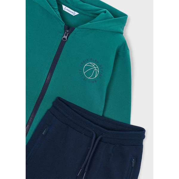 MAYORAL TRACKSUIT JACKET PRINTED AQUA GREEN