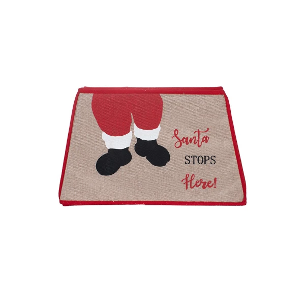 HEXAGONAL CHRISTMAS TREE BASE COVER 72×23 cm – LEGS SANTA STOPS HERE