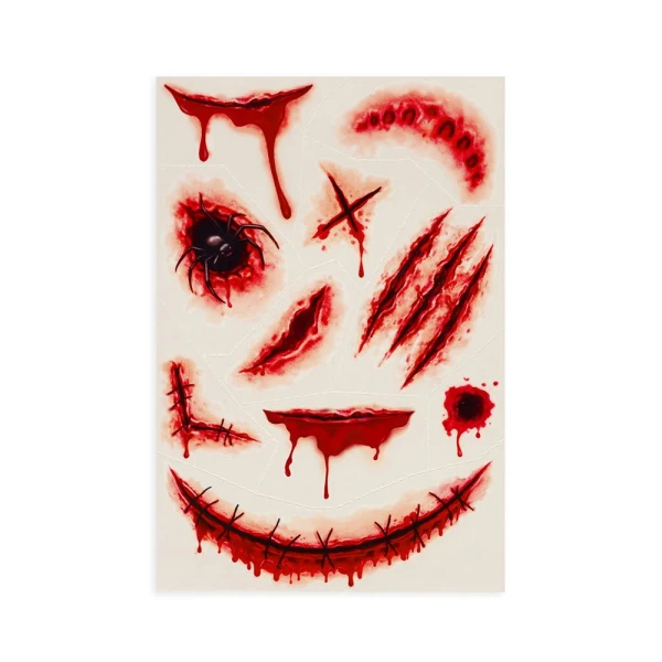 LEGAMI TEMPORARY FACE CREEPY TATTOOS