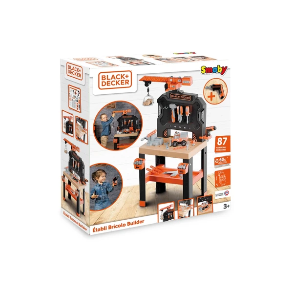 SMOBY BLACK & DECKER BRICOLO BUILDER WORKBENCH