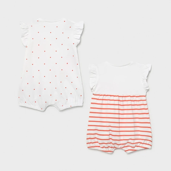 MAYORAL SET 2 SHORT BODYSUITS ORANGE