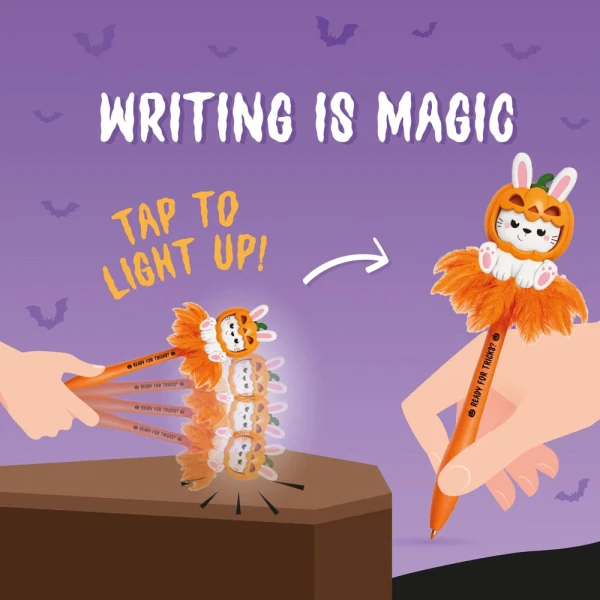 LEGAMI WRITING IS MAGIC LIGHT-UP GEL PEN BUNNY PUMPKIN 0.7mm