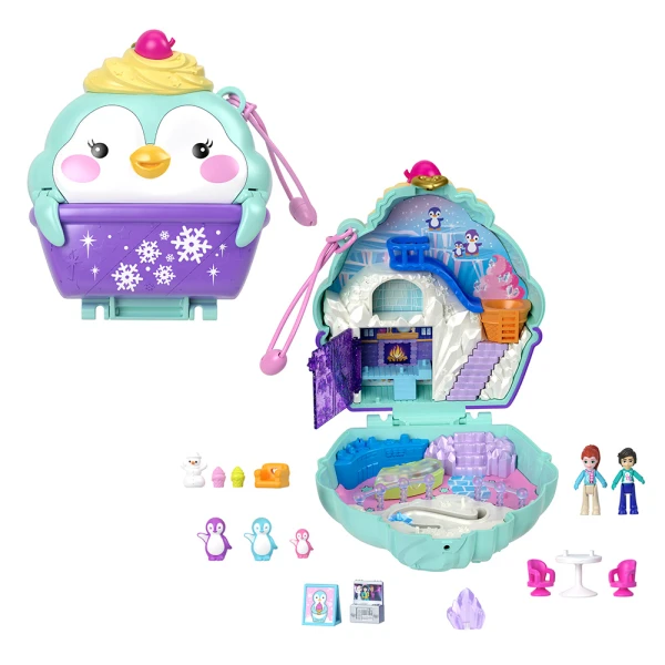POLLY POCKET POLLY\'S WORLD - SET SNOW SWEET PENGUIN