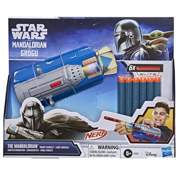 NERF STAR WARS THE MANDALORIAN AND GROGU ROCKET GAUNTLET