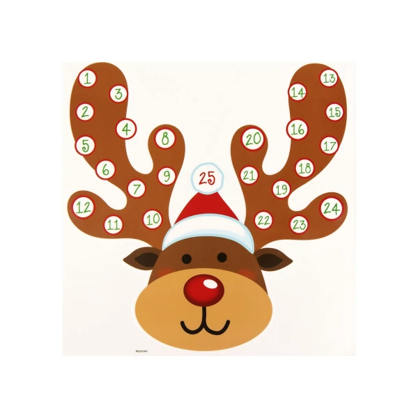 CHRISTMAS WALL DECORATIVE CALENDAR 30.5X31.5 cm - 2 DESIGNS