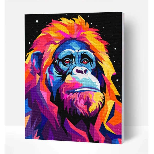 SPLAT PLANET ΣΕΤ DIAMOND PAINTING ΣΕ ΚΑΜΒΑ ΜΕ ΤΕΛΑΡΟ 30Χ40 εκ. ORANGUTAN