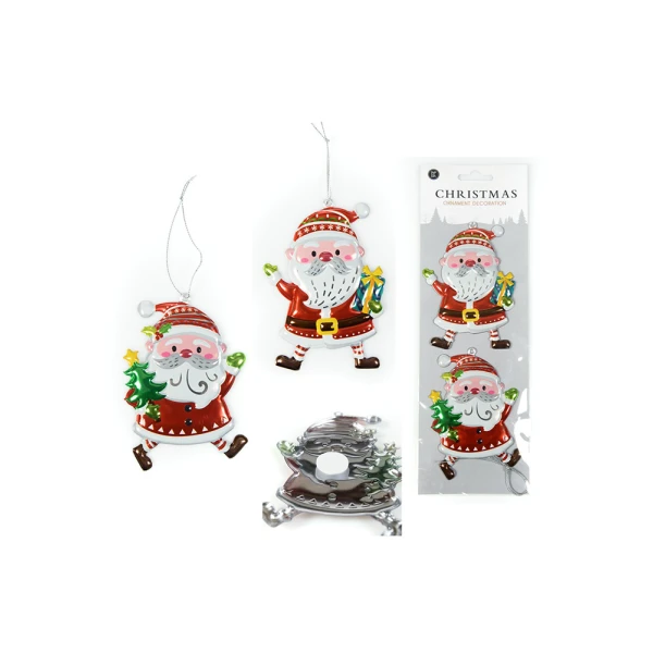 CHRISTMAS ORNAMENT METALLIZE POP UP 30X10 cm - 3 DESIGNS