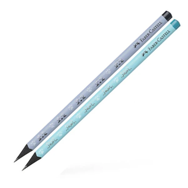 FABER-CASTELL PENCIL BLACK WOOD HB CATS & DOGS - 2 DESIGNS