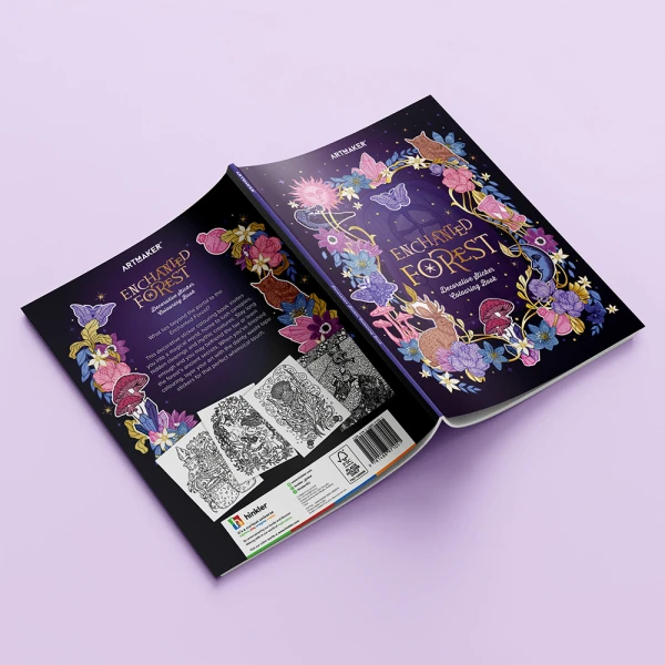 HINKLER ART MAKER STICKER COLOURING BOOK - ENCHANTED FOREST