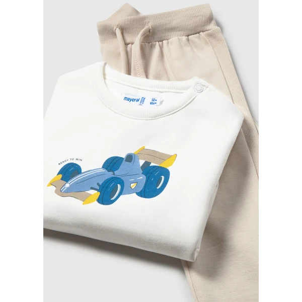 MAYORAL SET PANTS SWEATSHIRT VEST BLUE