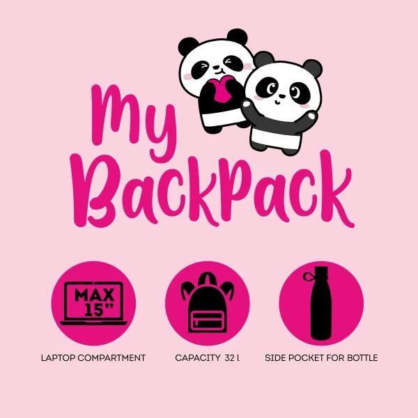 LEGAMI MY BACKPACK ΣΑΚΙΔΙΟ ΠΛΑΤΗΣ PANDA
