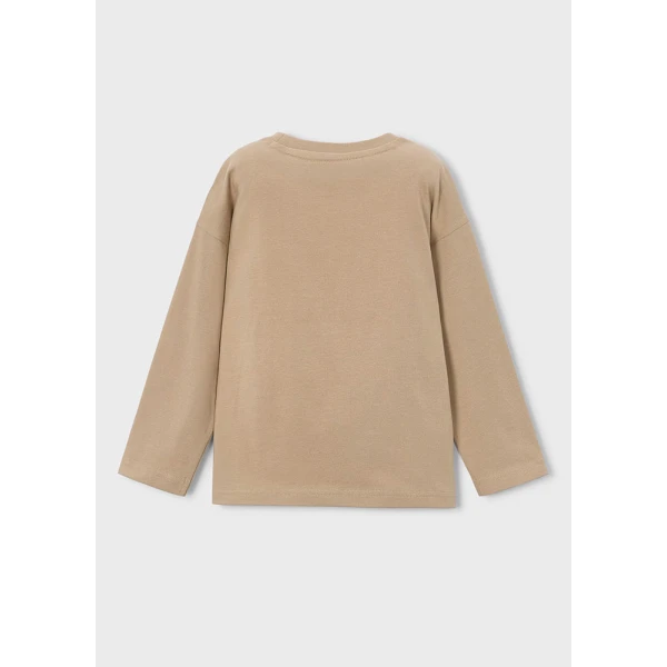 MAYORAL T-SHIRT LONG SLEEVES RACING BEIGE