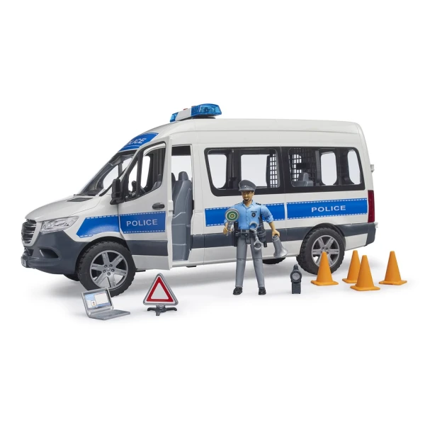 BRUDER MERCEDES-BENZ SPRINTER POLICE VAN WITH POLICE OFFICER
