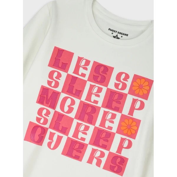 ENERGIERS GIRLI NFANTS PYJAMAS SUGAR CORAL